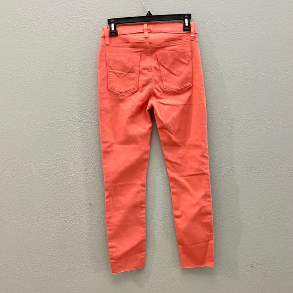 Hudson Light Denim Nico Mid Rise Skinny  Jeans Coral Size 27 - Picture 4 of 4